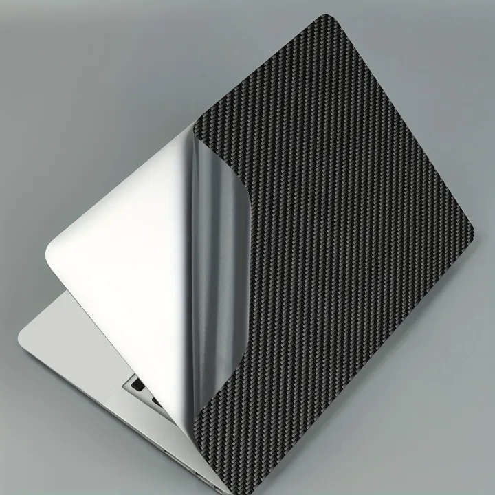 HUADO%202-Piece%20Set%2012.1%2013%2013.3%2014%2015%2015.4%2015.6%20Carbon%20Fiber%20Laptop%20Sticker%20Universal%20Net%20Sticker%20Reusable%20Laptop%20Case%20(Black)%20-%20Image%204