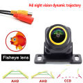 AHD car rearview camera HD night vision automatic parking monitor 1080P waterproof wide-angle intelligent dynamic camera. 