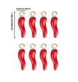 10/20/30pcs enamel red chili pendant, DIY decoration accessories, Thanksgiving, Halloween, Christmas, Valentine's Day gifts. 