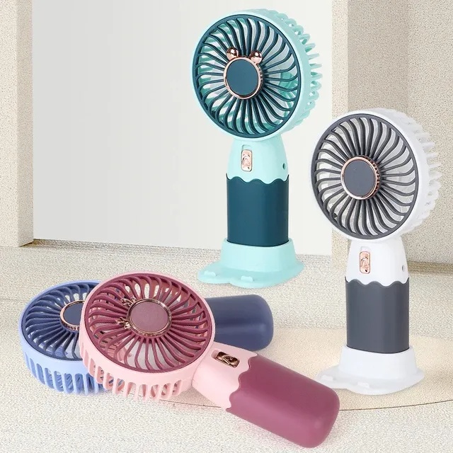 USB Rechargeable Mini Desktop Fan – Cute & Portable Cooling Fan for Office, Study, Home, & Outdoors