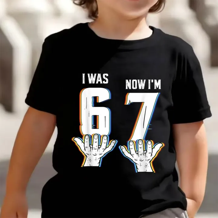 Cute%20Meme%20T-Shirt%20for%20Boys%20Girls%20Childrens%20Six%20Seven%20Funny%20Kids%20Y2k%20Tees%20Tops%2067%20Brainrot%20Print%20Round%20Neck%20Short%20Sleeve%20T%20Shirt%20-%20Image%203