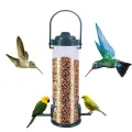 Multiple Holes Bird Feeder Automatic Foot Feeding Tool Pet Bird Feeder Outdoor Hanging Pet Food Dispenser for Flying Animals. 
