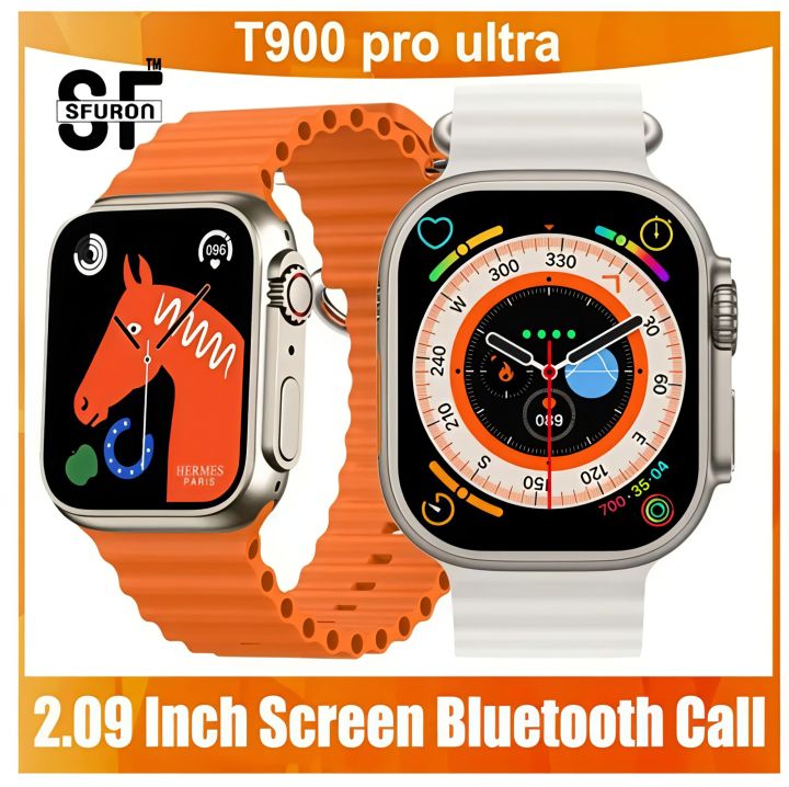 T900 Ultra Smartwatch - Fitness Tracking, Notifications & Long Battery - HD Display, Fitness Tracker, Waterproof, Heart Rate Monitor, Bluetooth Calling For Apple Watch