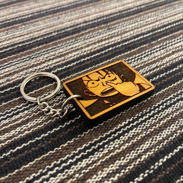 Monkey%20D.%20Luffy%20-%20One%20Piece%20-%20Medium%20Size%20-%20Anime%20/%20Manga%20-%20Wooden%20Keyholder%20/%20Keychain%20/%20Keyring%20-%20Nepal%20/%20Nepali%20/%20Nepalese%20-%20haluka%20-%20Image%203