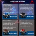 REDRAGON SMD RGB MX Low Profile 5.5 Switch 3Pin Clicky Linear Tactile Silent Mechanical Keyboard Red Black Blue Brown Switche. 