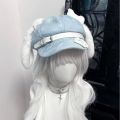 Women's Kawaii Hat Sweet Style New Fashion Cap Grey Dog Eared Cap Subculture Beret Cute Individualistic Embodying Otaku Culture.