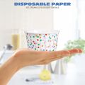 Cabilock 100pcs Disposable Ice Cream Cups Dessert Bowls Dot Paper Cups Party Supplies. 