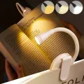 3 Color Mini LED Book Light Eye Protection Adjustable Clip 360° Flip Study Lamp Rechargeable For Travel Bedroom Reading. 