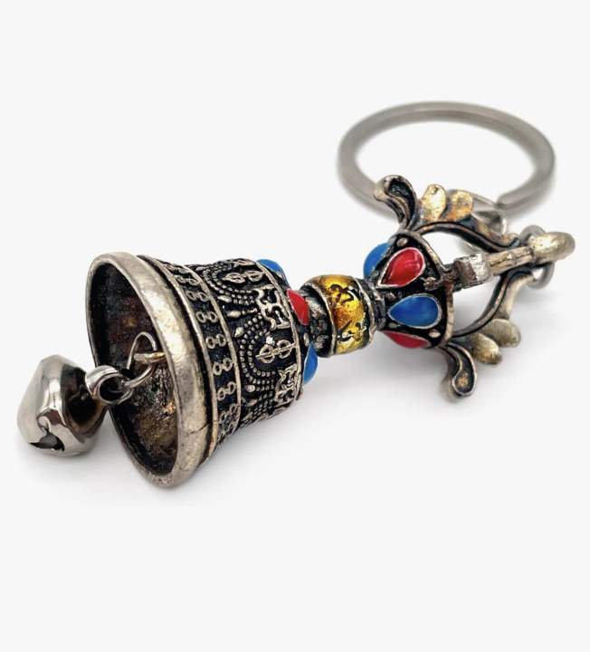 Sliver%20Gold%20Bell%20Key%20Ring%20with%20Beads%20Keyring%20/Keychain/Keyholder%20-%20Image%203