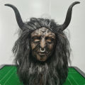 Bull Demon King Party Mask with Hair and Horn Role Playing Mask Halloween Costume Props Funny Latex Mask Fun Movie Mask. 