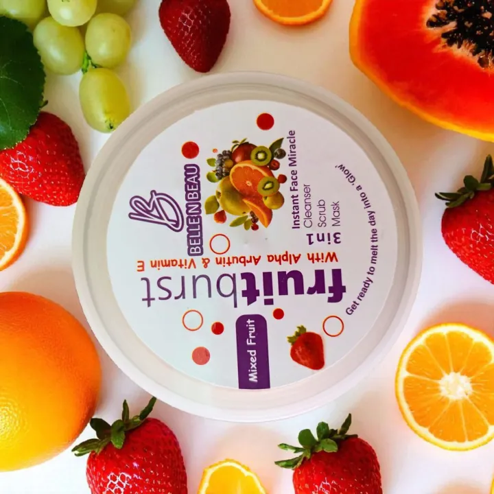 Fruit Burst 3 in 1 Instant Face Miracle – Face Scrub, Face Mask & Face ...