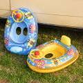 1PC Inflatable Mini Yacht Pool Floats Summer Swim Ring, Beach and Pool Swim Aid, Water Safety Gea Beach Toys for Pool Party. 