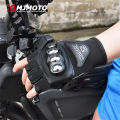 Summer Fingerless Motorcycle Gloves Steel Protective Breathable Motorbike Half Finger Gloves Dirt Bike Cycling Moto Guantes. 