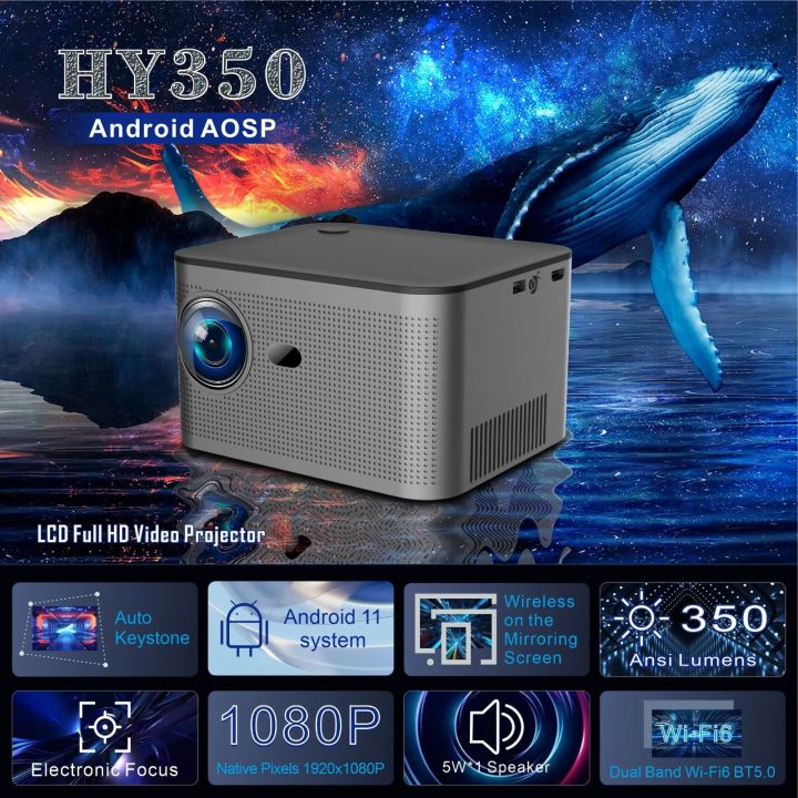HY350%20ANDROID%C2%A011.0V%20(CPU%20ALLWINNER%20H713)%20SMART%20PROJECTOR%202GB+32GB%20DUAL%20SPEAKER%201080P%20WITH%20DUAL%20BAND%20WIFI6%20AND%20BLUETOOTH%205.0%20BRIGHTNESS%20(LUMENS)%C2%A0580%20ANSI%20SUPPORT%204K%20-%20Image%202