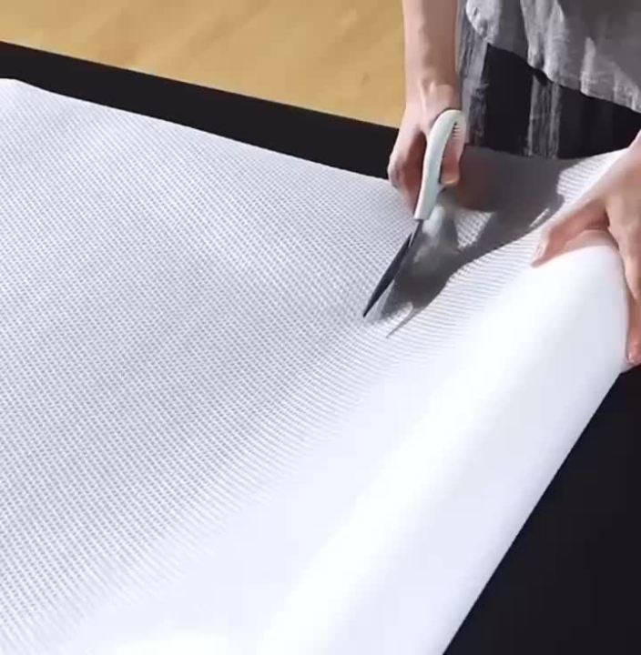 Water Drop Pattern Kitchen Cabinet Liner Eva Waterproof Refrigerator Mat Placemat Non-Sticky Easy to Clean Drawer Liner Moisture-Proof and Mildew-Proof