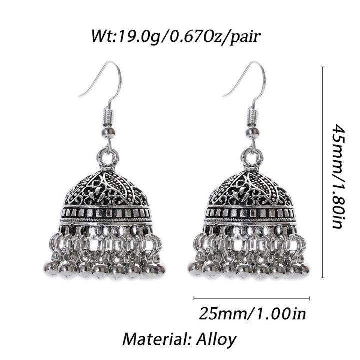 Silver%20Oxidized%20Jhumka%20Earrings%20Bahubali%20Small%20Jhumki%20Classic%20Style%20for%20Piercing%20Studs%20Hoops%20earrings%20woman%20and%20Girls%20-%20Image%202
