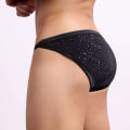 Briefs Mini Panties  Men Underwear Bikini Sequin Shine Underpants Bulge Pouch Low-rise High-cut Lingerie. 