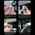 SEAMETAL Rimless Car Convex Mirror Wide Angle Strong Suction Cup Blind Spot Mirror 360-Degree Safe Rear View Mirror for Parking. 