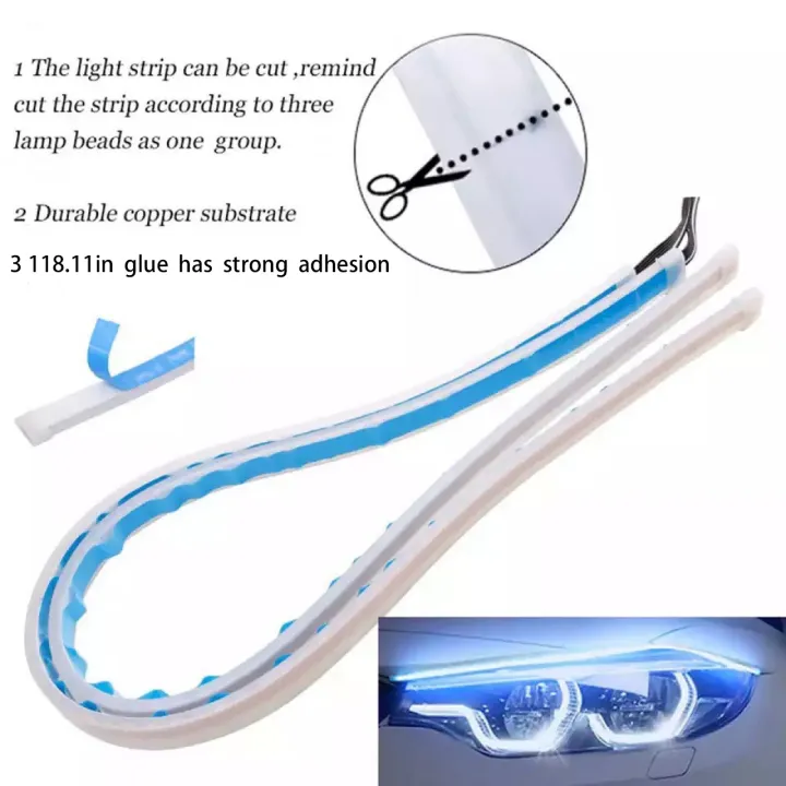 1Pc%2012V%20LED%20Car%20Daytime%20Running%20Light%20Flexible%20Waterproof%20Strip%20Auto%20Headlights%20White%20Turn%20Signal%20Brake%20Flow%20Lights%20Car%20Styling%20-%20Image%204