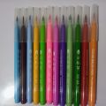 12-18-36 Colour hard brush markers in jar/hard case for drawing and painting. 