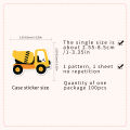 100 Piece Engineering Vehicle Stickers Waterproof DIY For Phones Laptop Car Sticker Creative Home Decal. 