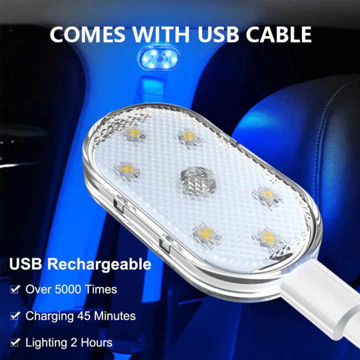 1/2/4Pcs%20LED%20Touch%20Light%20Mini%20Car%20Interior%20Lighting%20USB%20Rechargeable%20Auto%20Roof%20Ceiling%20Reading%20Lamps%20Atmosphere%20Decoration%20Lamp%20-%20Image%206