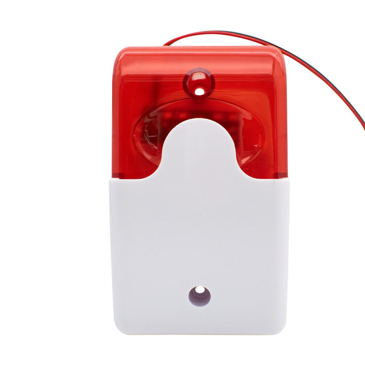 Strobe Gate Wired Strobe Siren Durable 12/24V Sound Alarm 120 DB Flashing Light ...