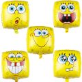 1pcs Cartoon square SpongeBob SquarePants expression Foil Balloons child Birthday Party Decoration Kids Toys Air Helium balloon. 