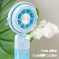【CC22】2 In 1 Rechargeable Handheld Misting Fan Portable Water Mist Fan With 3 Adjustable Speed Cooling Fan{C}. 