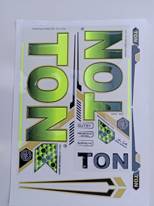 New 3D 2024 Latest TON Green Edition Top Quality Cricket Bat Sticker For Professional Players