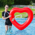 1PC Foldable Portable Heart Pool Float Ring for Adults - Inflatable Summer Beach Party Gift. 