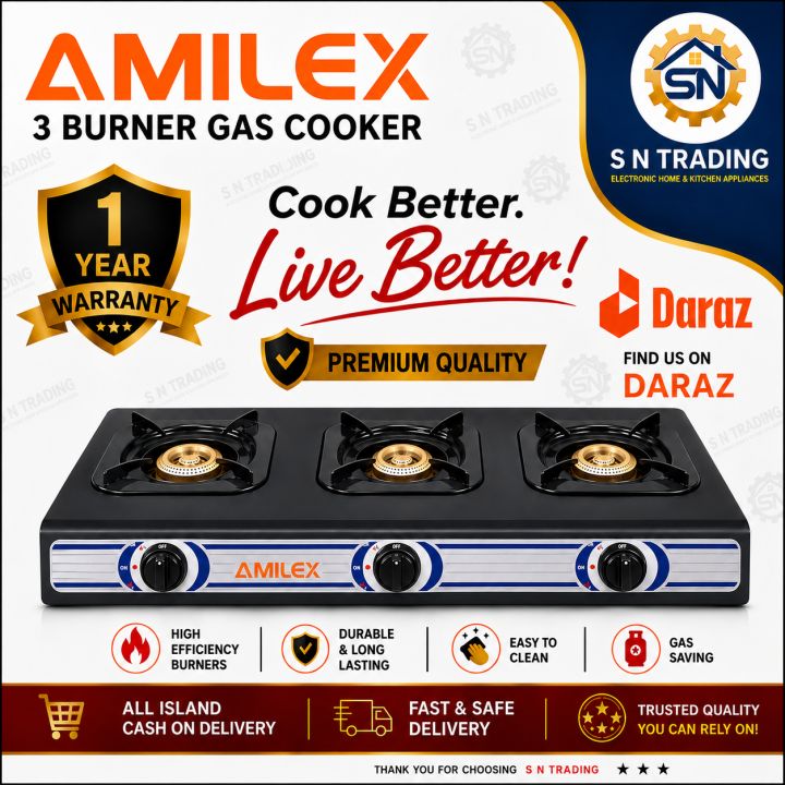 National 3 Burner  Gas Cooker / 2 burner Gas stove / Infrared Gas Stove 1 year warranty
