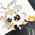 20Pcs Cute Cat Two-eye Buttons 12/17mm Colourful Cartoon Cat Resin Buttons DIY Kids' Clothes Hats Socks Buttons. 