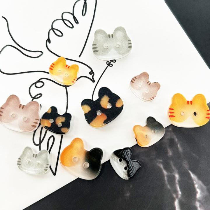 20Pcs%20Cute%20Cat%20Two-eye%20Buttons%2012/17mm%20Colourful%20Cartoon%20Cat%20Resin%20Buttons%20DIY%20Kids'%20Clothes%20Hats%20Socks%20Buttons%20-%20Image%204