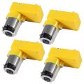 4pcs TT Motor Smart Car Robot Gear Motor Wheel Kit 3-6V DC Electric Gear TT Motor L Shape Dual Shaft Intelligent for Robot Car. 