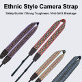 Ethnic Camera Shoulder Strap Wide lanyard Retro Adjustable Neck Sling Belt Universal for canon sony fujifilm nikon Panasonic LM. 
