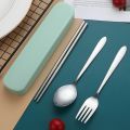 Portable cutlery set portable cutlery set stainless steel spoon holder Spoon box cutlery box spoon Fork set portable cutlery set/homeup. 
