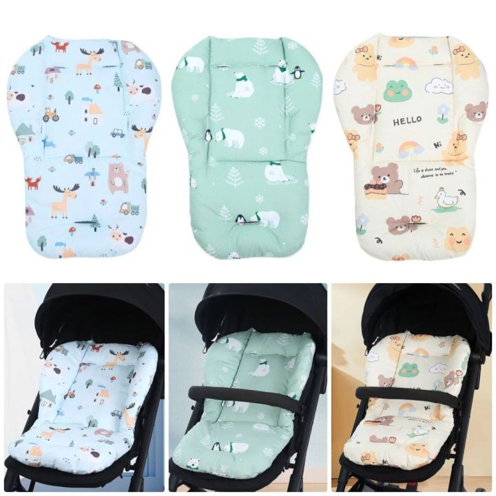 Baby Stroller Seat Cushion Pattern Stroller Accessories Cotton Seat Pad for All Seasons Carriages Pram Buggy Car General Mat