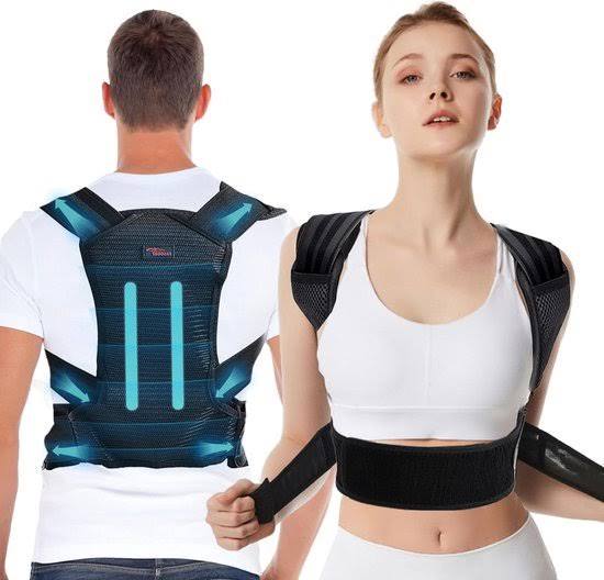 Support Belt with Adjustable Wide Straps, for Upper Back Pain Relief, Improve Sitting and Standing Poor Posture
