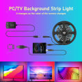 RGBIC LED Strip Immersive Computer Backlight PC/TV Monitor Screen Color Sync Light Strips Smart Software Control Ambient Lamps. 