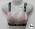 WOMEN HIGH IMPACT SPORTS BRA-V CUT-SHAPE FLEX IMPORTED COTTON. 