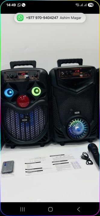 Big%20Sound%208%20inch%20Rechargeable%20%20Portable%20%20Bluetooth%20Party%20Speaker%20With%20Wired%20%20Mic%20,%20Remote%20-%20Image%203