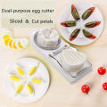 Egg Slicer For Hard Boiled Eggs, Multipurpose Boiled Egg Slicers Cutter, Stainless Wire With 2 Slicing Styles Outdoor Tableware. 