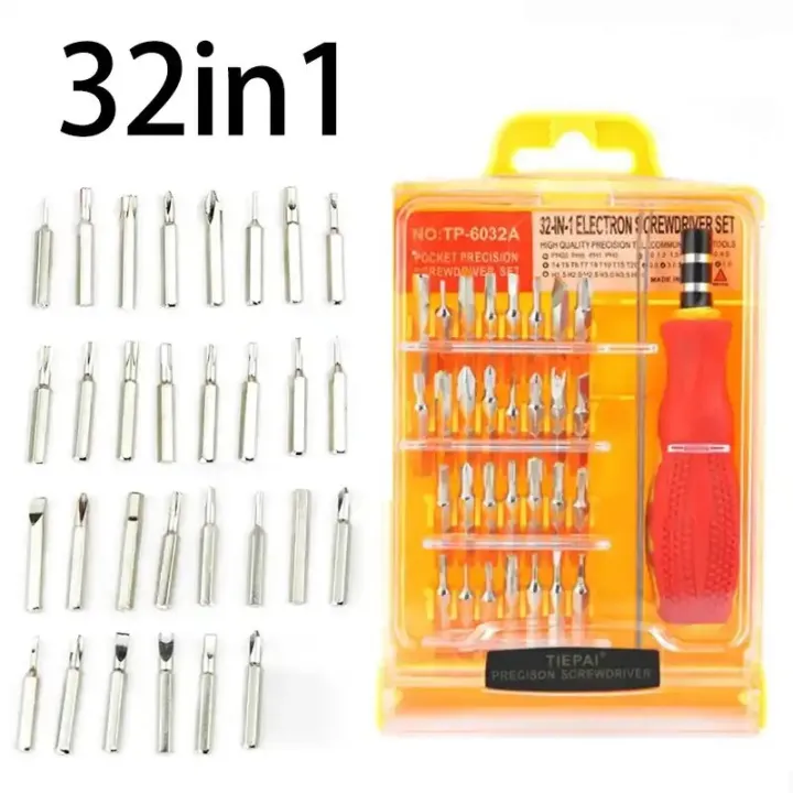 32 In 1 Precision Mechanic Tool Set Mechanic Screwdriver Kit Magnetic Screw Extractor Steel Repair Mobile Phone Computer Glasses