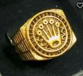 ROP TRENDING STAINLESS STEEL HIP-HOP GOLDEN TITANIUM CROWN RING FOR MEN OR BOYS. 