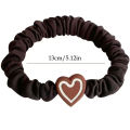 5/10/20pcs Simple Style Hair Tie Set Braided Hair Rope Heart Decor Scrunchies Elastic Ponytail Holder Hair Accessories For Women. 