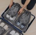 Non-Woven Fabric Storage Shoe Bag – Drawstring Travel Shoe Organizer, Dustproof & Transparent Household Shoe Cover – 1 Pc. 