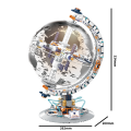 CK003 Space Tide Play series Dawn Dawn Globe collectible grade building blocks assembled adult student educational toys. 