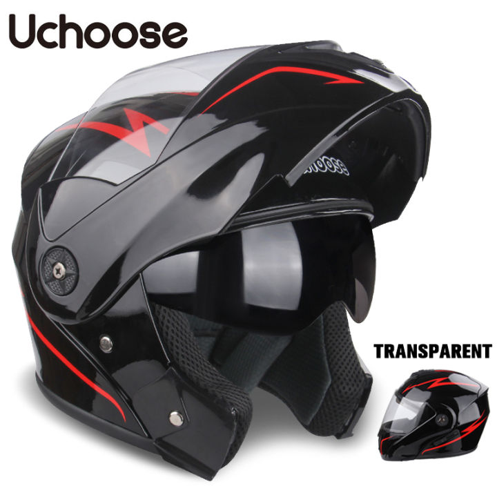 Uchoose Unisex Motorcycle Helmet DOT Certification Double Lens Cross