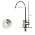 Kitchen Faucet 304 Stainless Steel Water Direct Drinking Pure Water Dispenser Rotatable Sit-stand 4 Points Single Cold Faucet pen gpt. 
